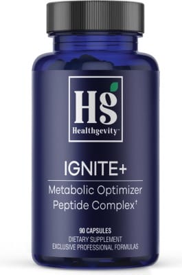 Healthgevity IGNITE+ metabolic optimization supplement bottle