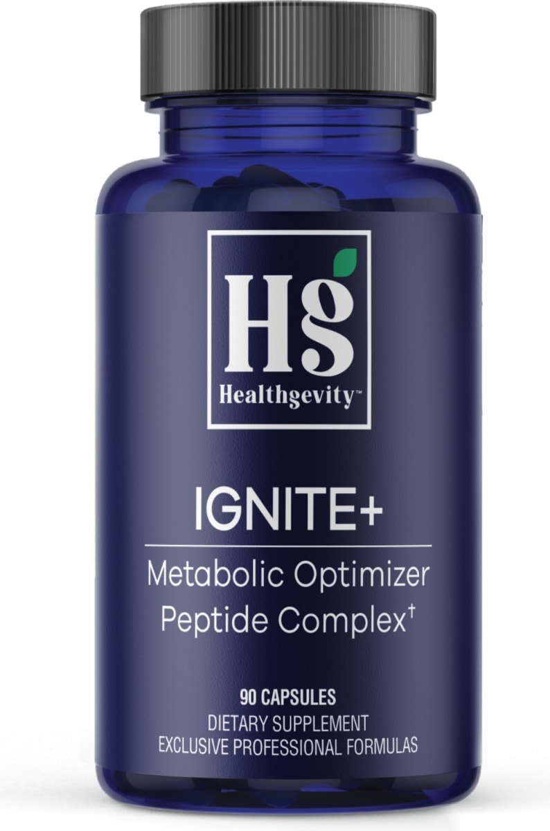 Healthgevity IGNITE+ metabolic optimization supplement bottle