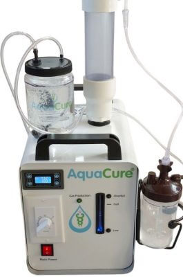 AquaCure-AC50-No-BG Aquacure brown's gas machine aids in fast muscle recovery by delivering a hydrogen-oxygen mixture that enhances cellular processes and reduces oxidative stress