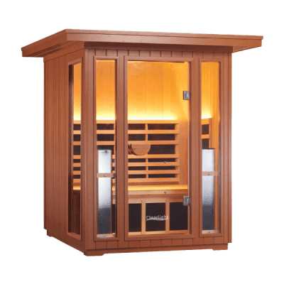 Clearlight-Outdoor-Sauna Sauna aids in removal of toxins through enhanced detoxification pathways