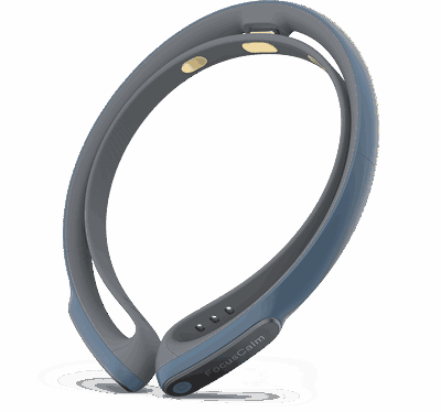FocusCalm EEG neurofeedback headband front view on white