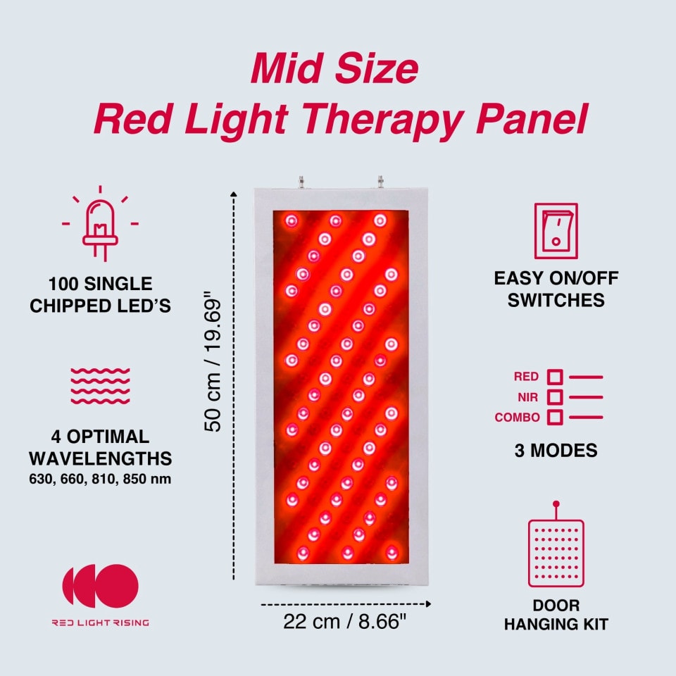 Red Light Rising Half Stack 3.0 half-body red and NIR therapy panel