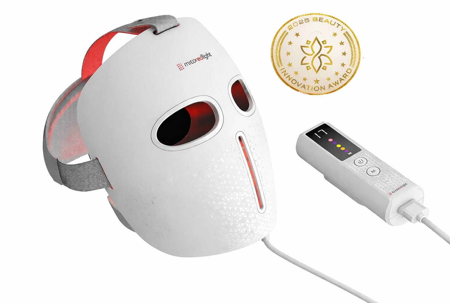 Mito Red Light MitoGLOW LED face mask with controller