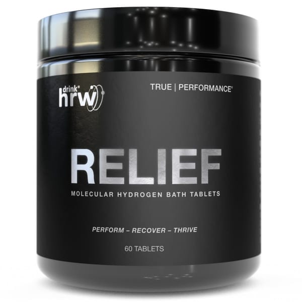 Drink HRW RELIEF hydrogen bath bomb tablets 60-count container