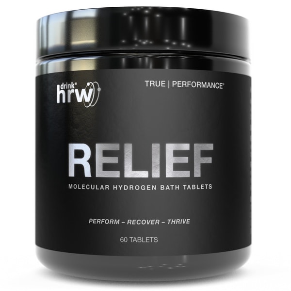 Drink HRW RELIEF hydrogen bath bomb tablets 60-count container