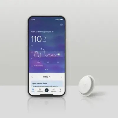 Abbott Lingo continuous glucose monitor biosensor and app