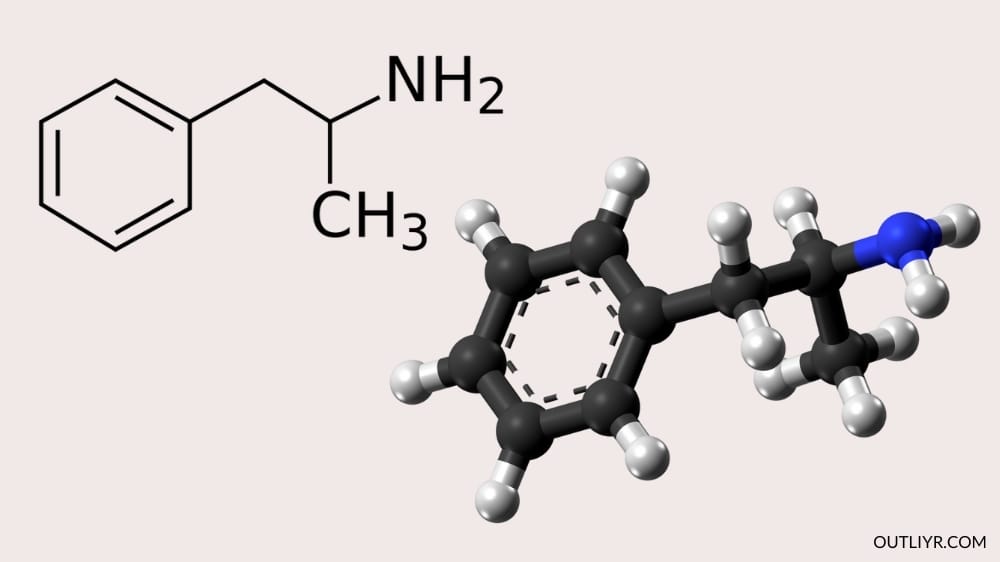 Amphetamine molecular structure