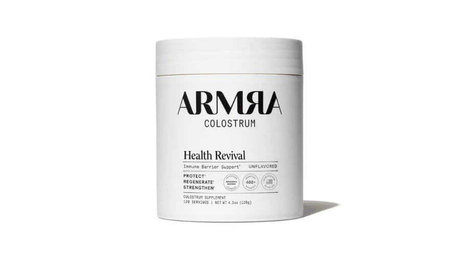 ARMRA Colostrum Health Revival jar