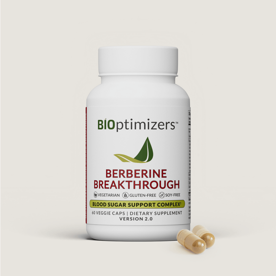 BiOptimizers Berberine Breakthrough dihydroberberine supplement bottle