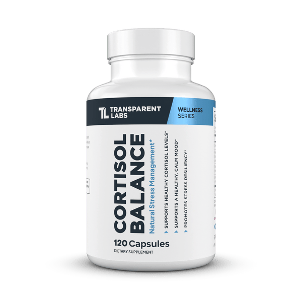 Transparent Labs Cortisol Balance supplement bottle