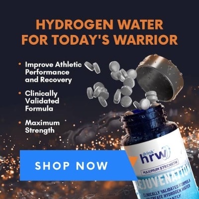 Drink HRW H2 Rejuvenation molecular hydrogen tablets bottle with 30 dissolvable tablets