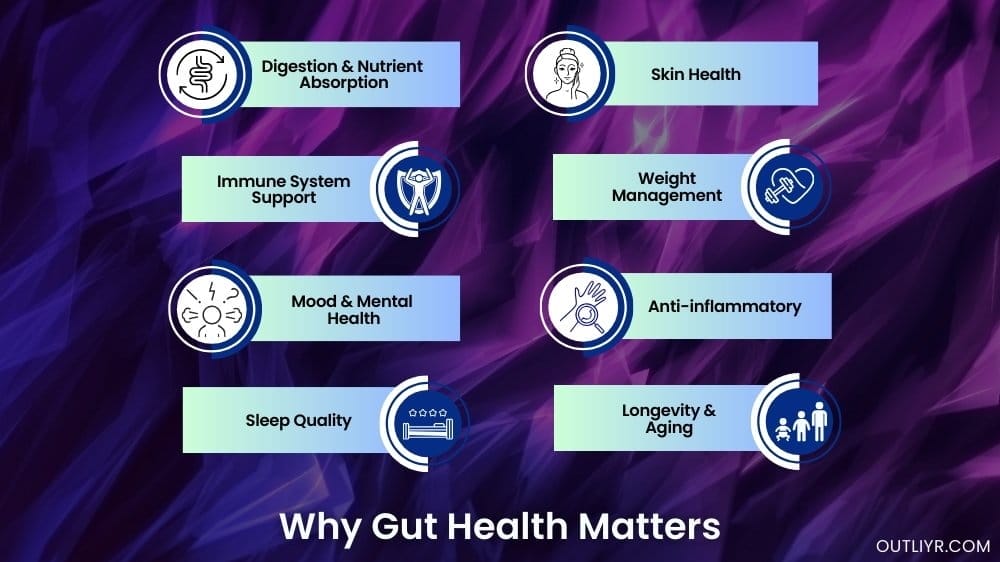Healthy gut health benefits your overall well-being.