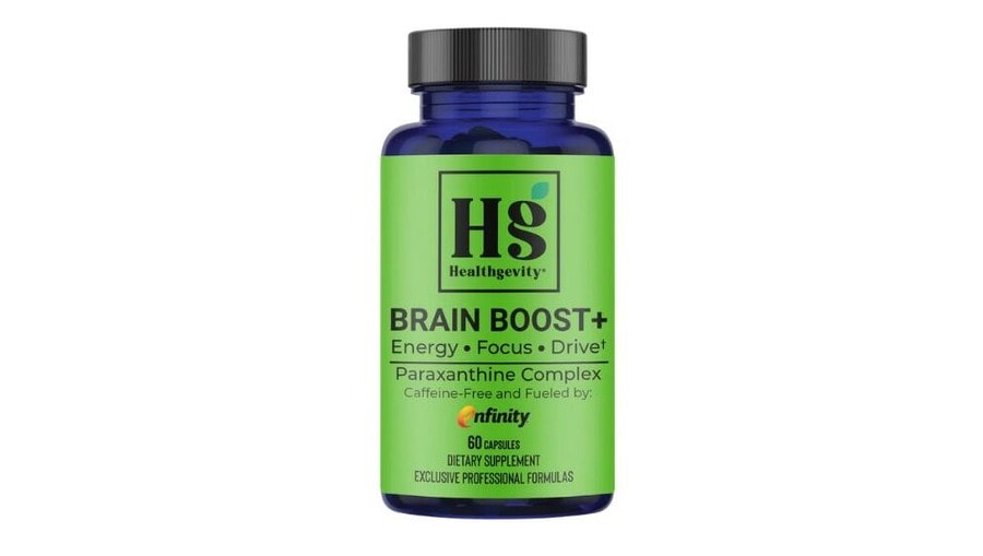 Healthgevity Brain Boost+ cognitive supplement bottle
