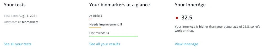 Insidetracker Dashboard Metrics