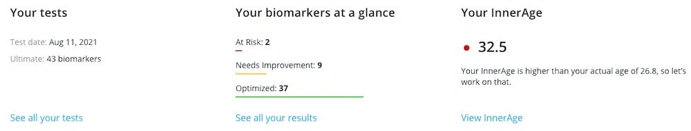 Insidetracker Dashboard Metrics