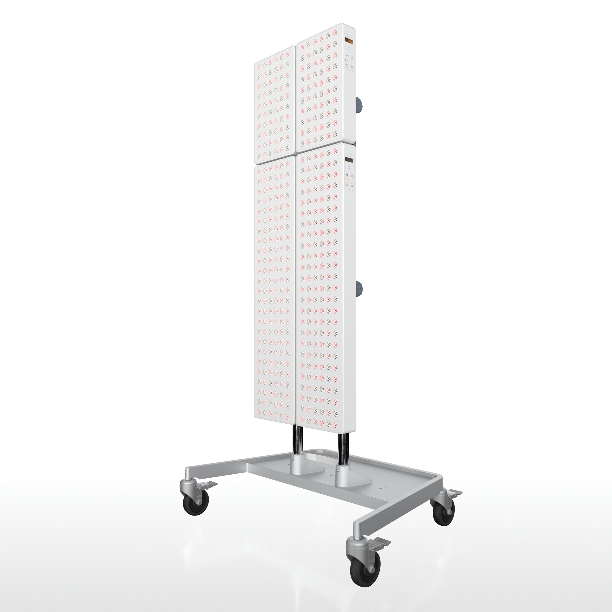 Joovv Max 3.0 full-body red light therapy panel on mobile stand