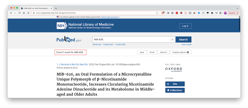 Mib626 Nad Booster Dangers Research