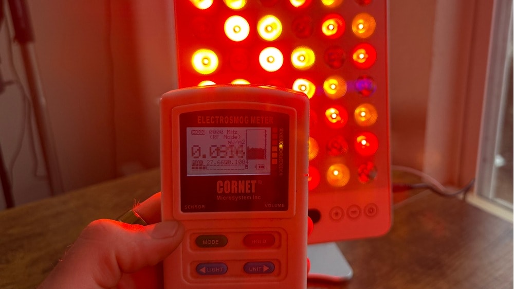 mitolux-emf-tested Nick Urban tests the Mitolux Better Than Sunshine with an EMF meter