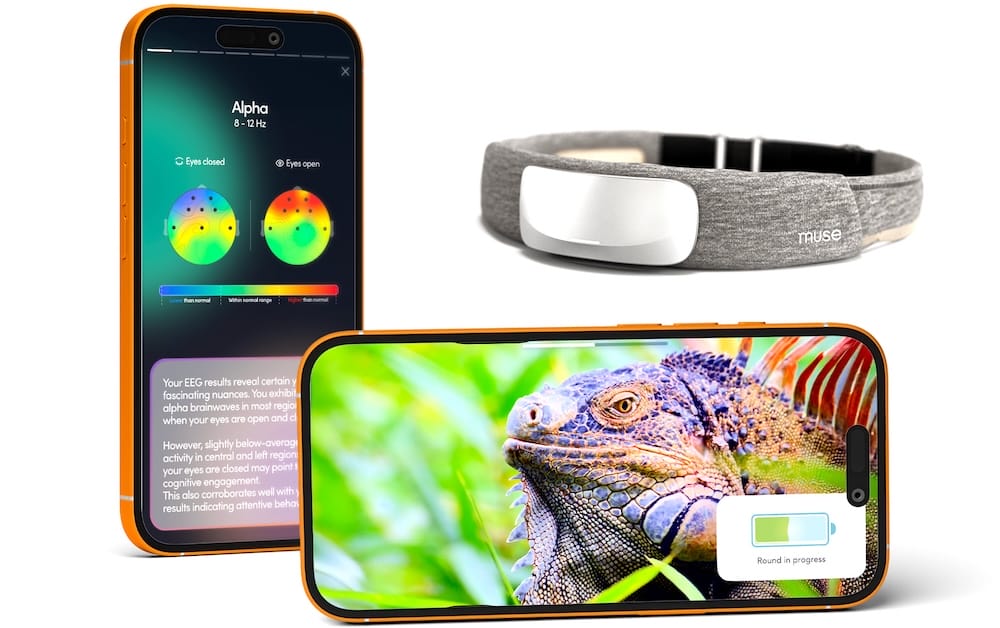 Myndlift smartphone app and Muse headband