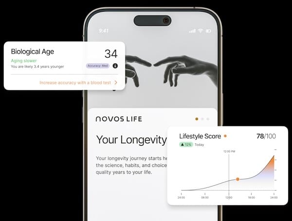 NOVOS Life free biological age test app