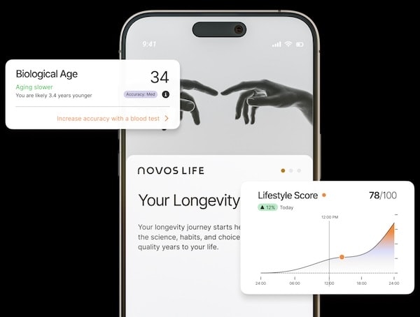 NOVOS Life free biological age test app