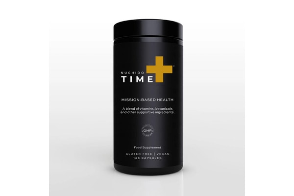 Nuchido Time+ NMN-free NAD boosting supplement bottle clinical trial backed
