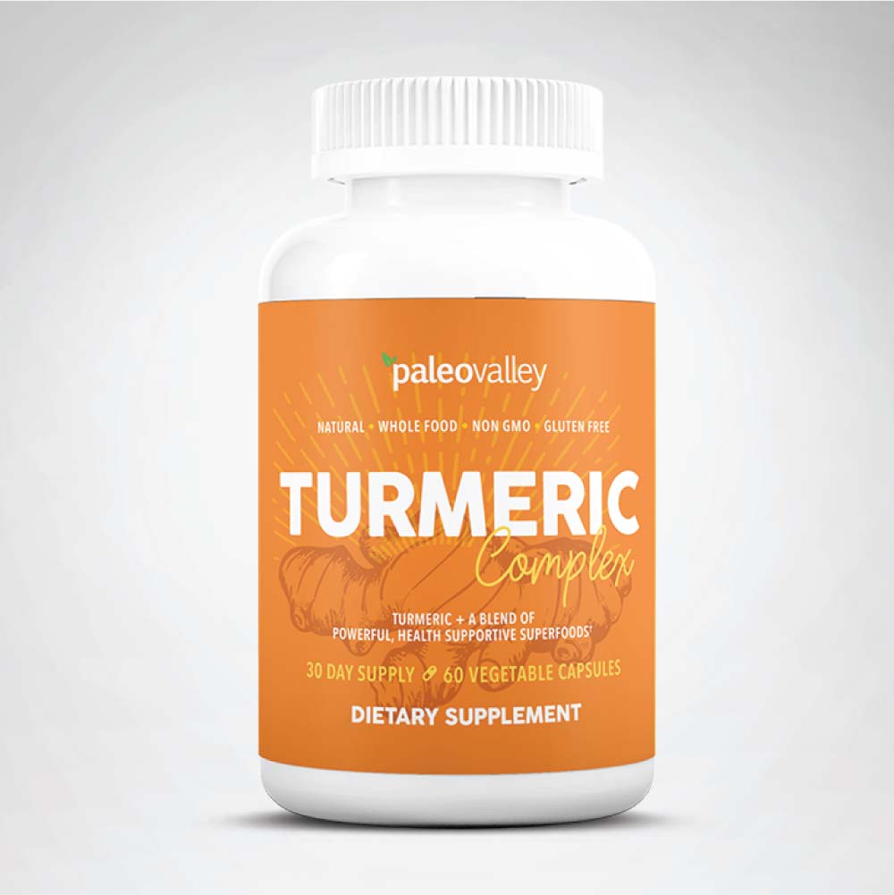 Paleovalley Turmeric Complex organic supplement bottle