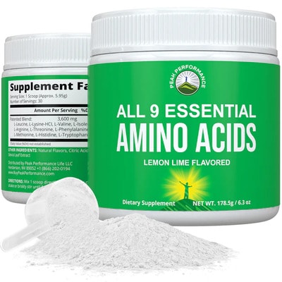 peakperfomance-eaa-powder Peak Performance Essential Aminos powder jar & scoop
