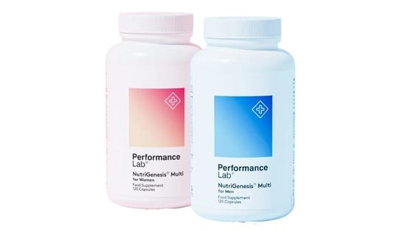 Performance Lab's NutriGenesis Multi Men and Multi Women bottles