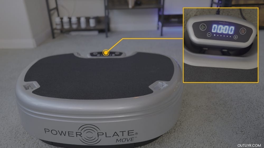 Power Plate MOVE zoomed in on the controls