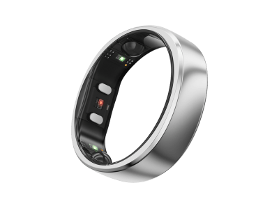 RingConn Gen 2 titanium smart ring in Future Silver on white background