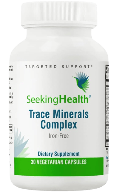 Seeking Health Trace Minerals Complex chelated supplement capsules bottle