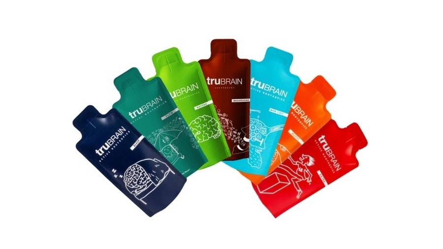 trubrain-nootropic-drink-sachets Different TruBrain drink pouches