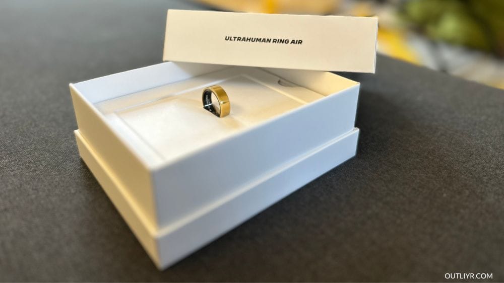 Nick's newly unboxed Ultrahuman Ring AIR